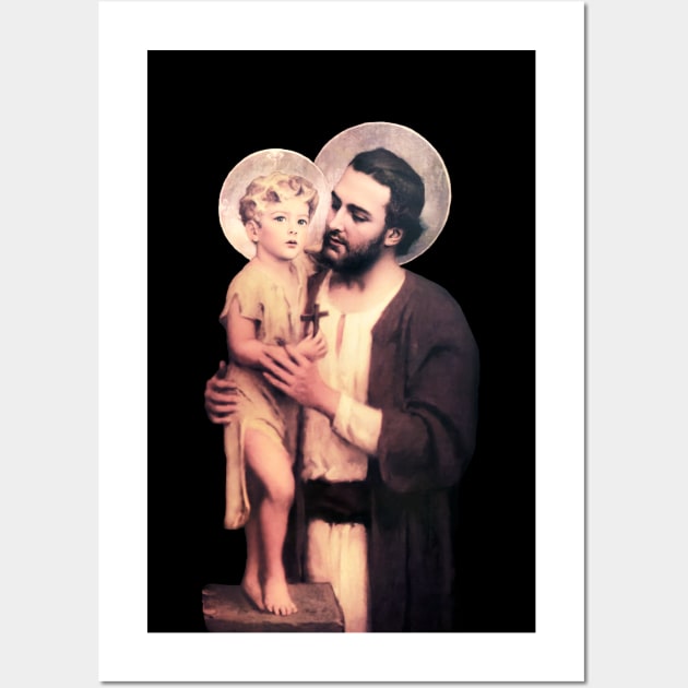 Saint Joseph and child Jesus Wall Art by Brasilia Catholic